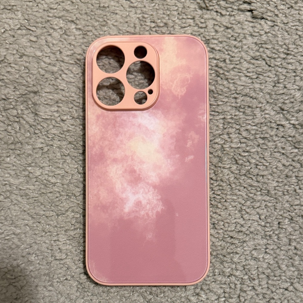 Pink Cloudy iPhone 14 Pro Case